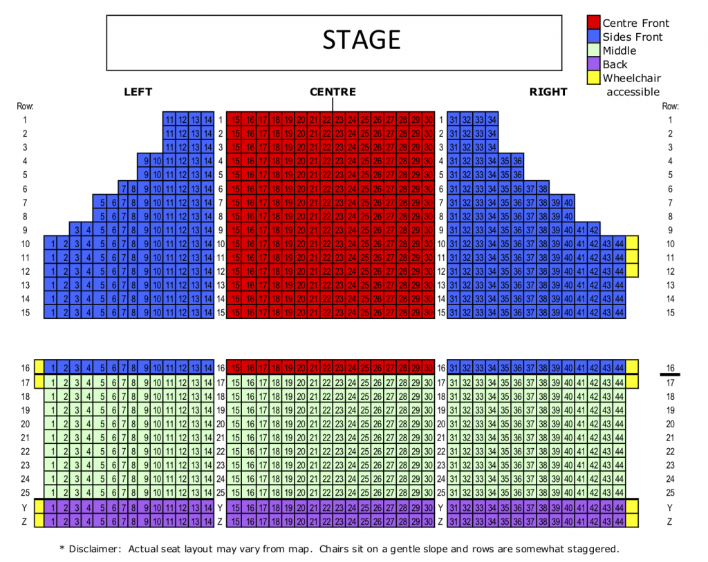 Tuts Seating Chart